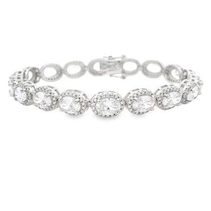 Oval Halo Elegant Bracelet - KB33124