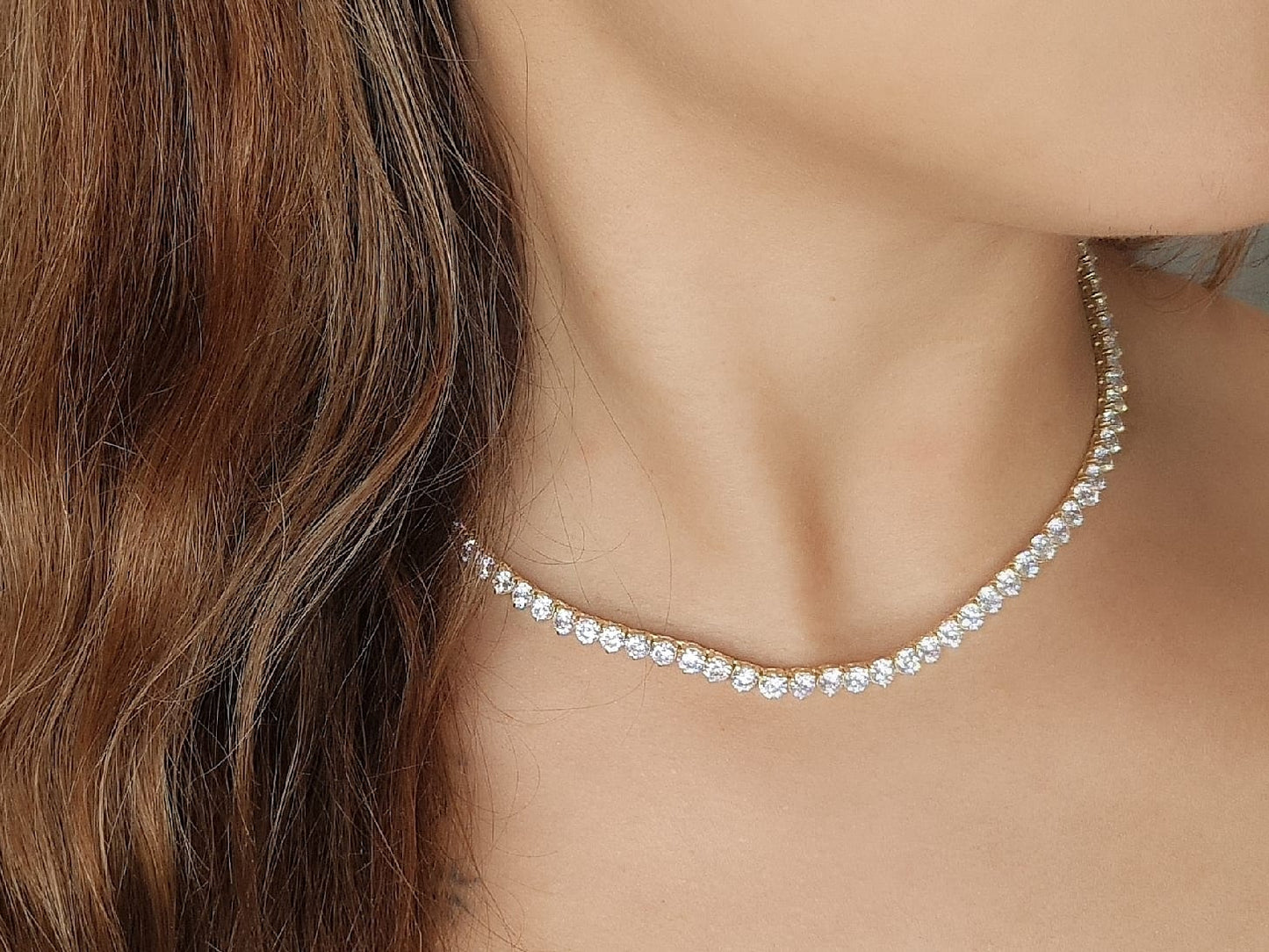 4MM 3Prong Tennis Necklace - KN22056