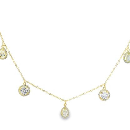 Floating Multi-Shape Dainty Necklace 15+3" - PGN22308