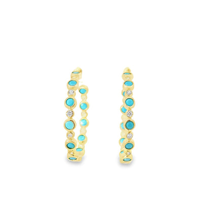 Bezel Bubble Hoops 1.25" - KE192032