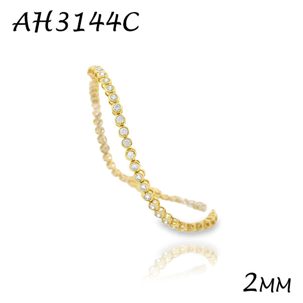 Bezel Diamond CZ 2mm Tennis Bracelet - AH3144C