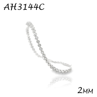 Bezel Diamond CZ 2mm Tennis Bracelet - AH3144C