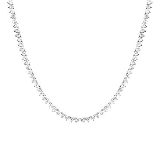 Diamond CZ 3MM 3prong Tennis/Riviera Necklavce - KN22053