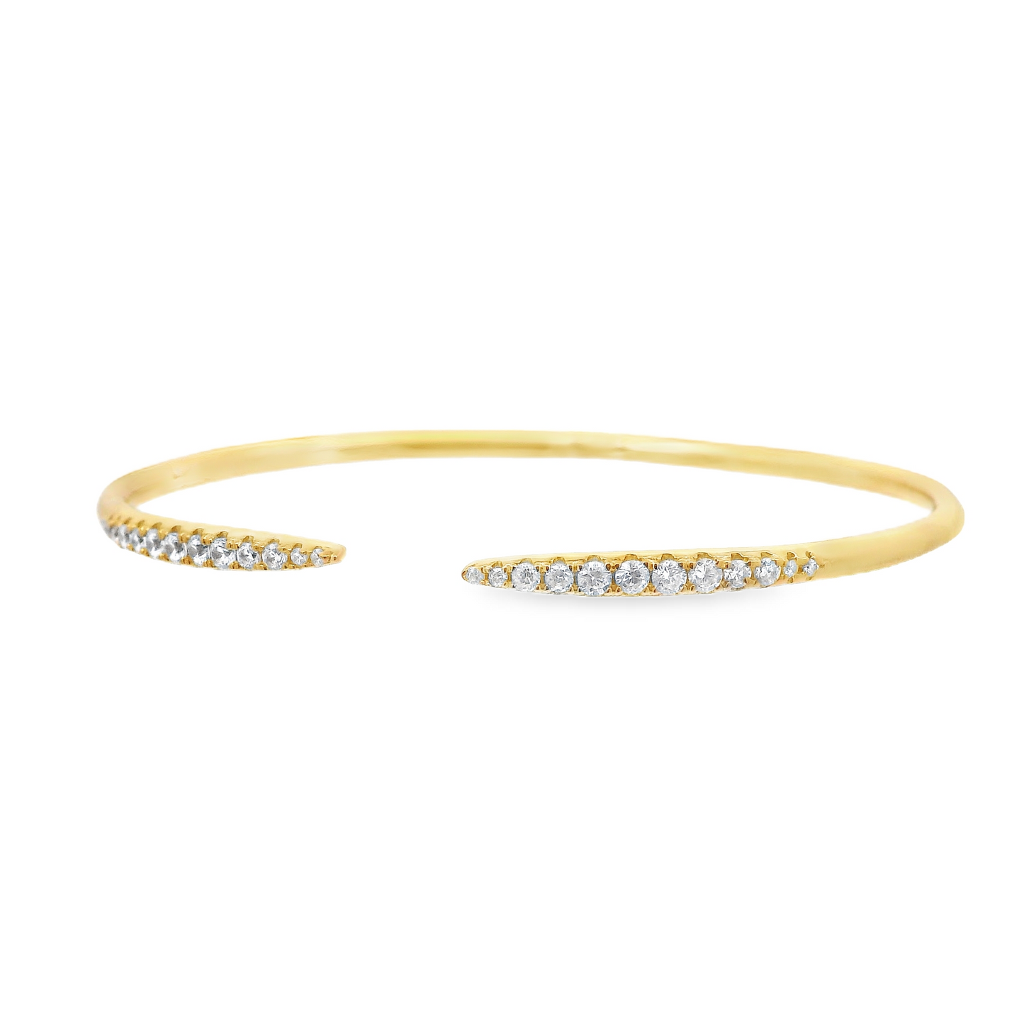Open Diamond Tip Bangle - KAN47132