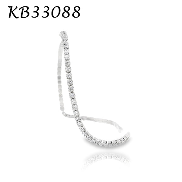 Micro Diamond CZ 2MM Tennis 6+1" Bracelet - KB33088-2