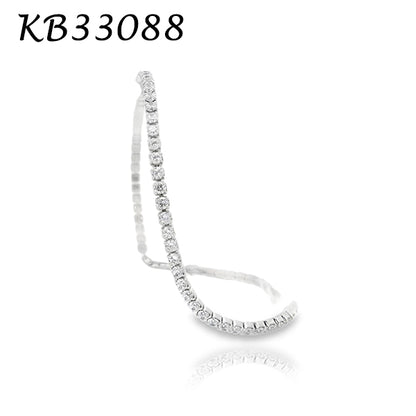 Micro Diamond CZ 2MM Tennis 6+1" Bracelet - KB33088-2