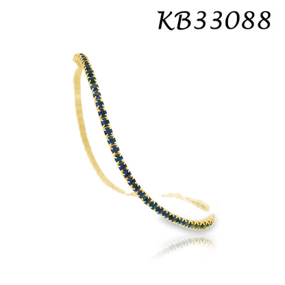 Micro Diamond CZ 2MM Tennis 6+1" Bracelet - KB33088-2