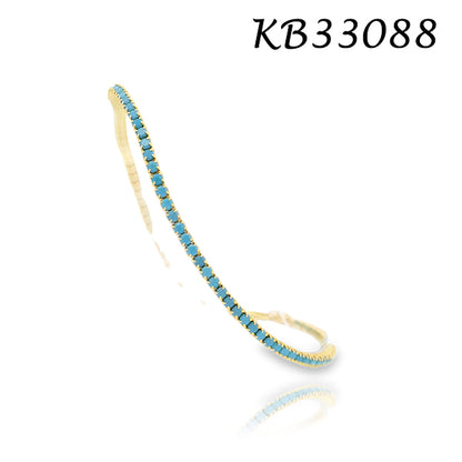Micro Diamond CZ 2MM Tennis 6+1" Bracelet - KB33088-2