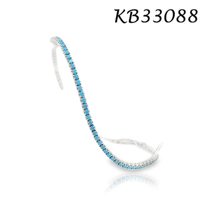 Micro Diamond CZ 2MM Tennis 6+1" Bracelet - KB33088-2