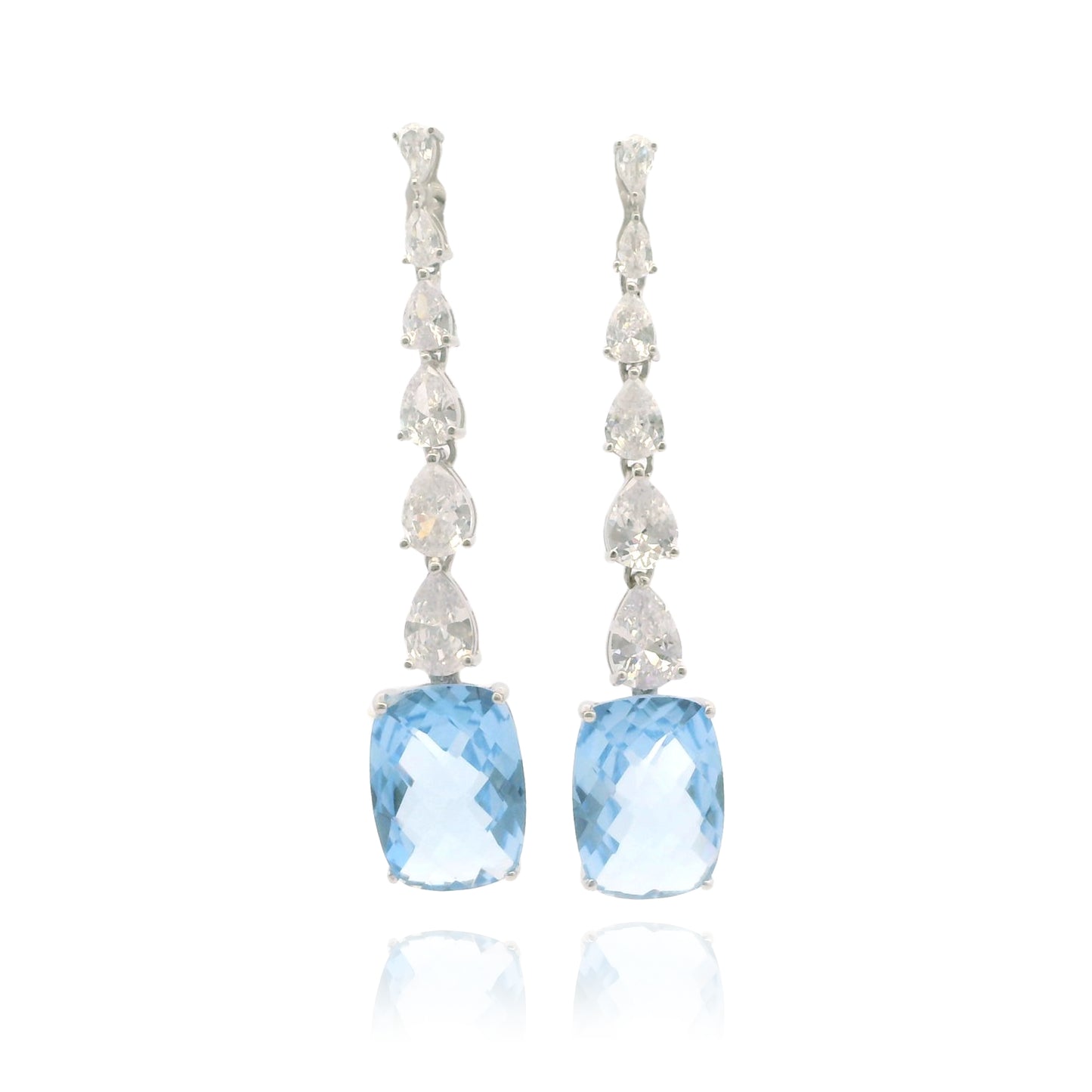 Elegant Blue Tear Drop Earrings - KE191070