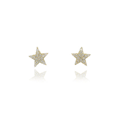 Mini Star Pave Earrings - KE191084