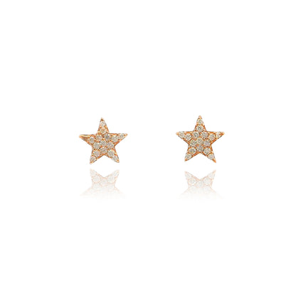 Mini Star Pave Earrings - KE191084