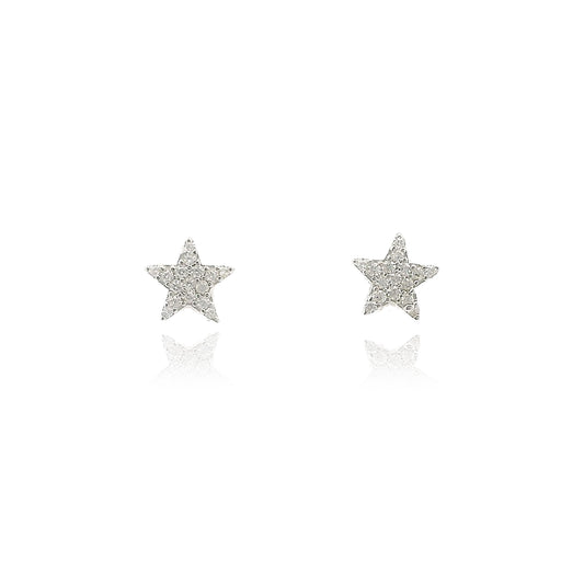 Mini Star Pave Earrings - KE191084