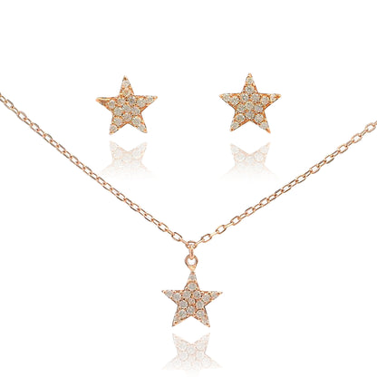 Mini Star Pave Earrings - KE191084