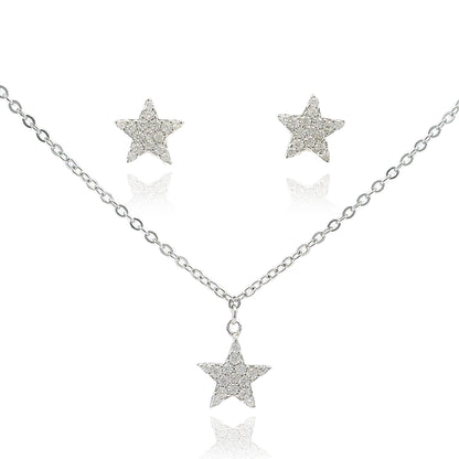 Mini Star Pave Earrings - KE191084
