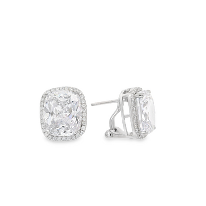 Cushion Cut Large Halo Stud - KE192035