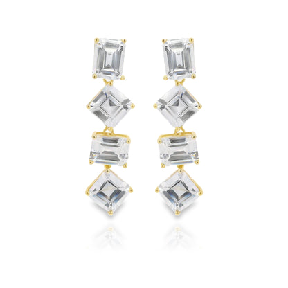 Drakes Asscher Cut 4 Drop Earrings - KE192072