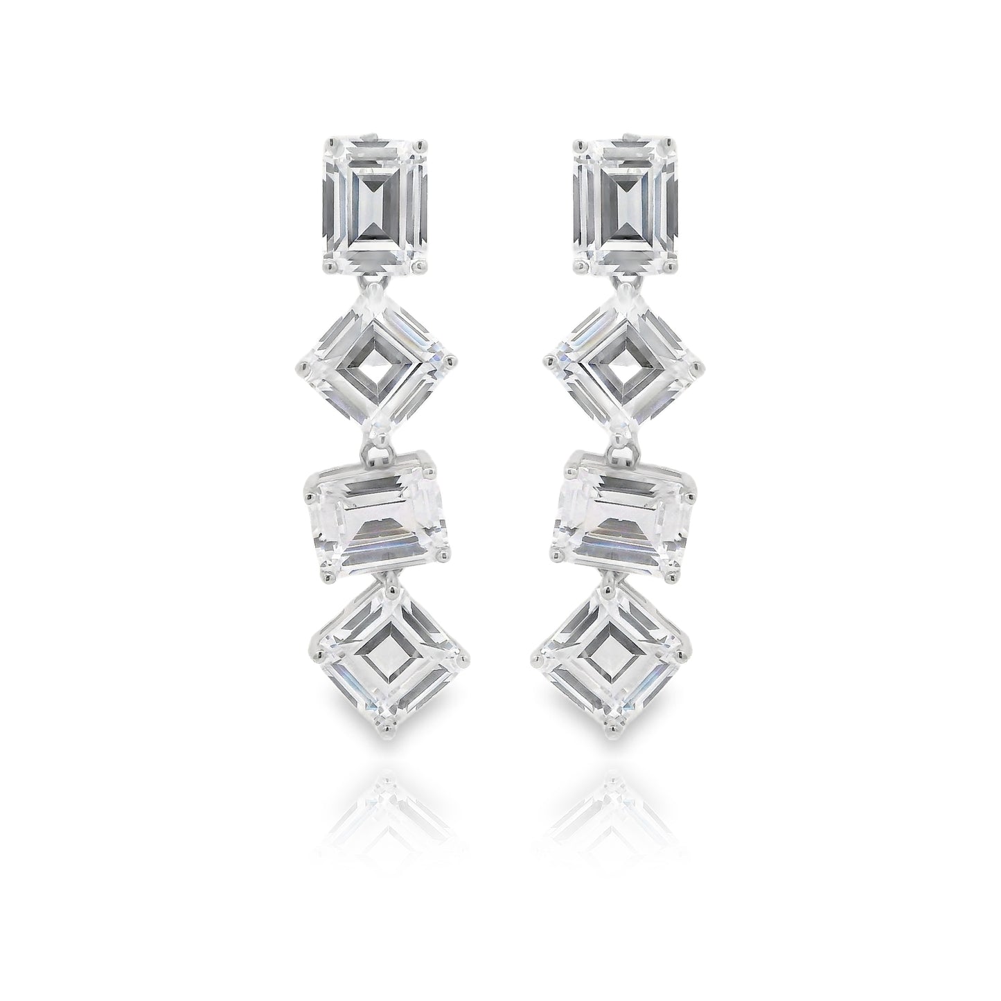 Drakes Asscher Cut 4 Drop Earrings - KE192072
