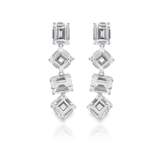 Drakes Asscher Cut 4 Drop Earrings - KE192072
