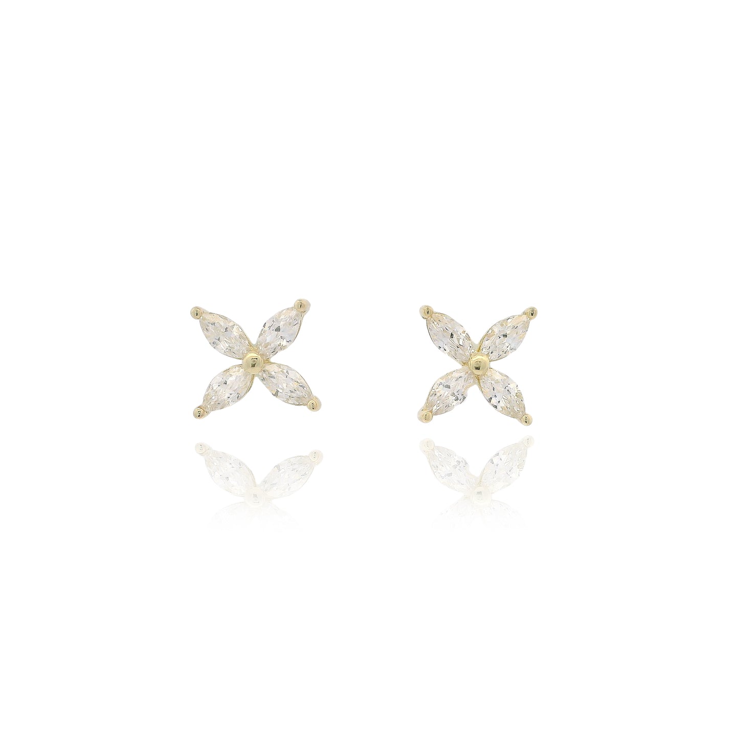 Floral Marquise stud Earrings - KE192073