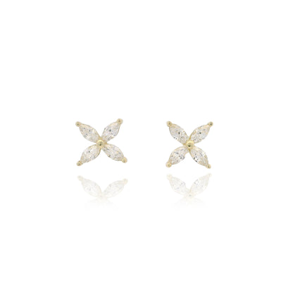 Floral Marquise stud Earrings - KE192073