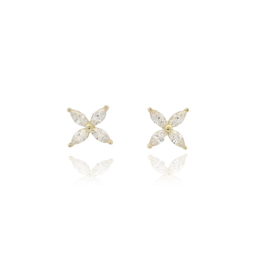 Floral Marquise stud Earrings - KE192073