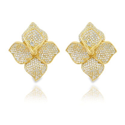 Lelegant Pave Orchid Earring - KE19636