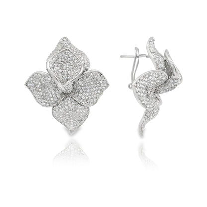 Lelegant Pave Orchid Earring - KE19636