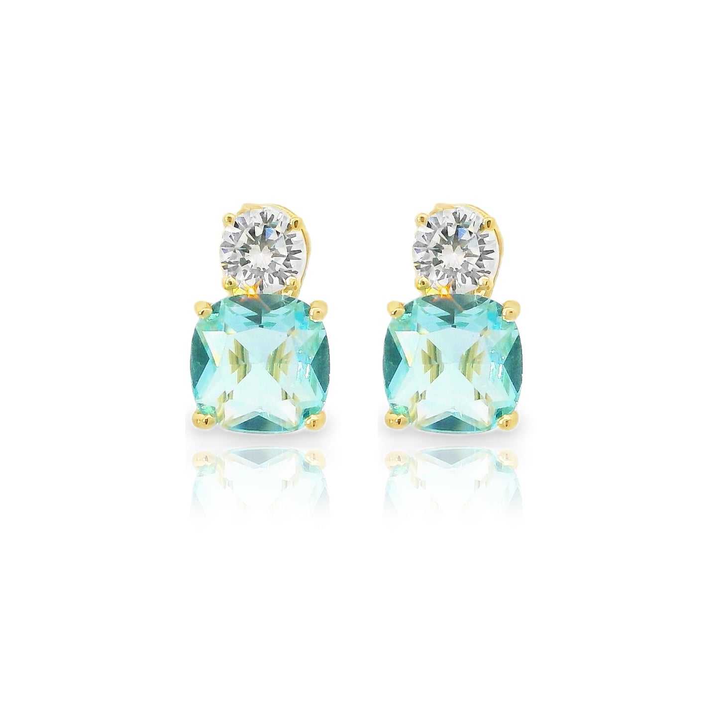 Medium Classic Double Stones CZ Earring – KE19771