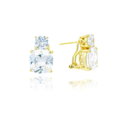 Medium Classic Double Stones CZ Earring – KE19771