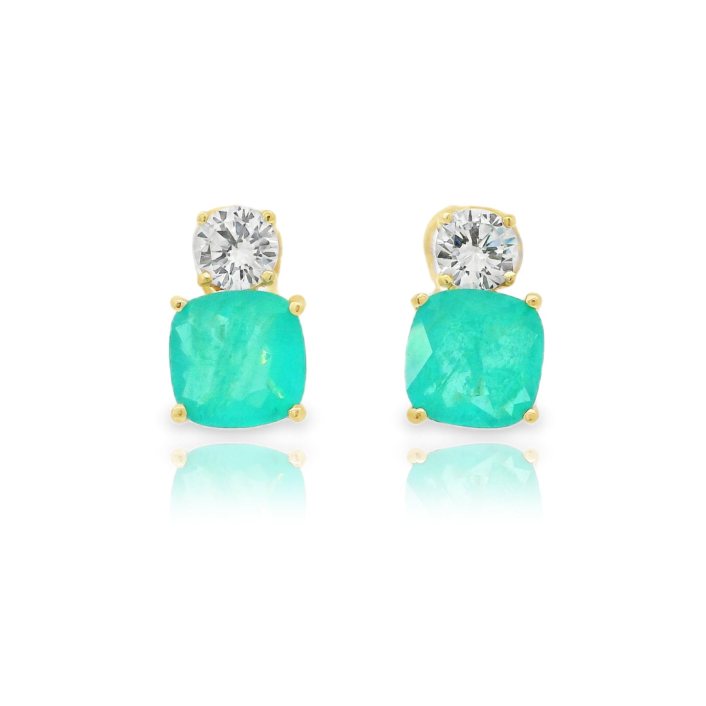 Medium Classic Double Stones CZ Earring – KE19771