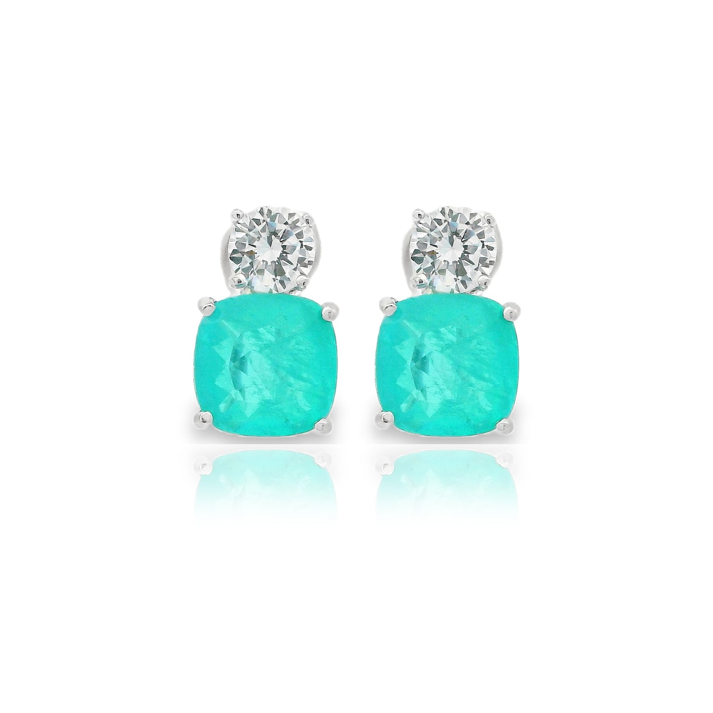 Medium Classic Double Stones CZ Earring – KE19771