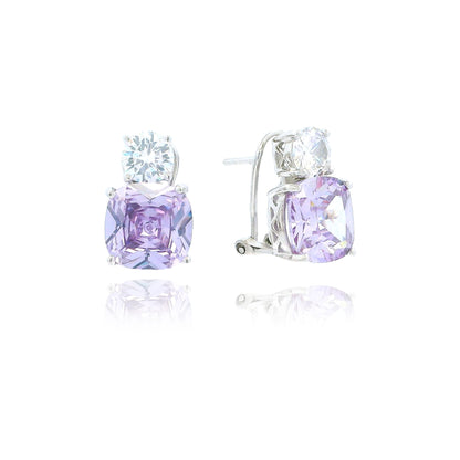 Medium Classic Double Stones CZ Earring – KE19771