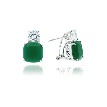 Medium Classic Double Stones CZ Earring – KE19771