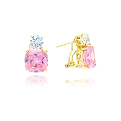 Medium Classic Double Stones CZ Earring – KE19771