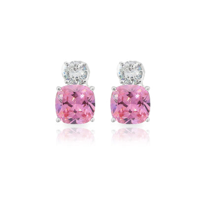 Medium Classic Double Stones CZ Earring – KE19771