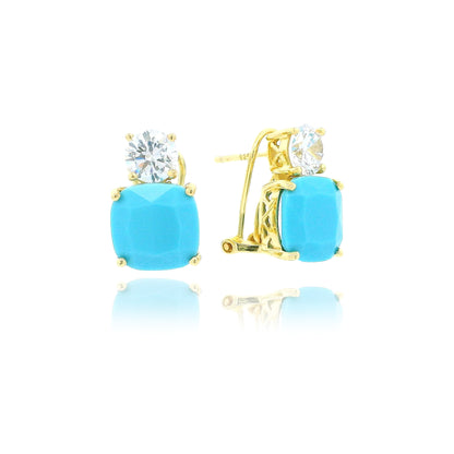 Medium Classic Double Stones CZ Earring – KE19771