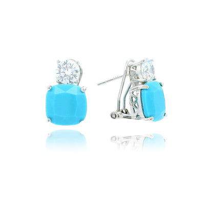 Medium Classic Double Stones CZ Earring – KE19771