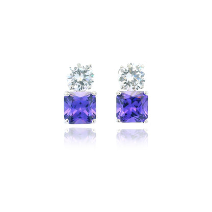 Small Classic Double Stones CZ Earring – KE19930