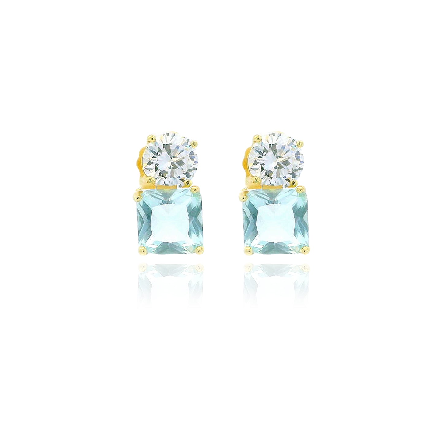 Small Classic Double Stones CZ Earring – KE19930