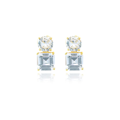 Small Classic Double Stones CZ Earring – KE19930