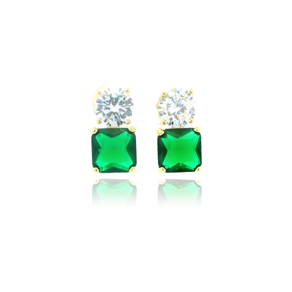 Small Classic Double Stones CZ Earring – KE19930