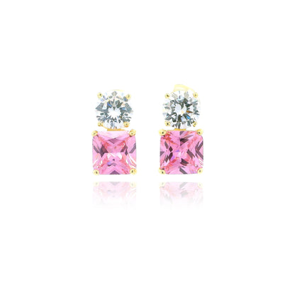 Small Classic Double Stones CZ Earring – KE19930