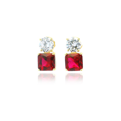 Small Classic Double Stones CZ Earring – KE19930