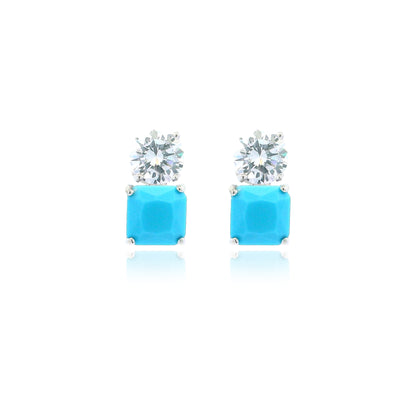 Small Classic Double Stones CZ Earring – KE19930