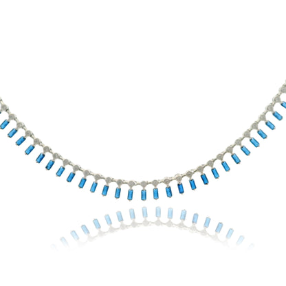 Floating Baguettes CZ Necklace - KN22233