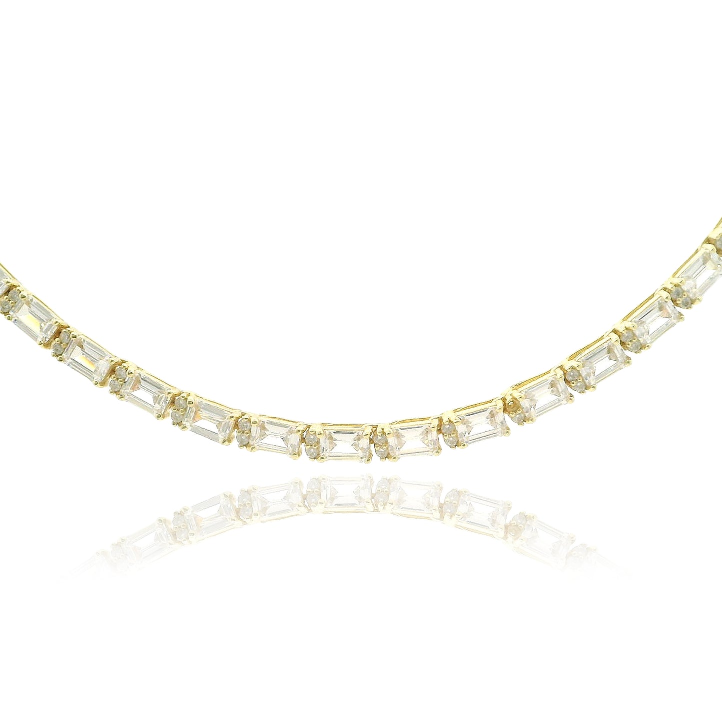 Elegant Emerald Necklace 16" - KN22319
