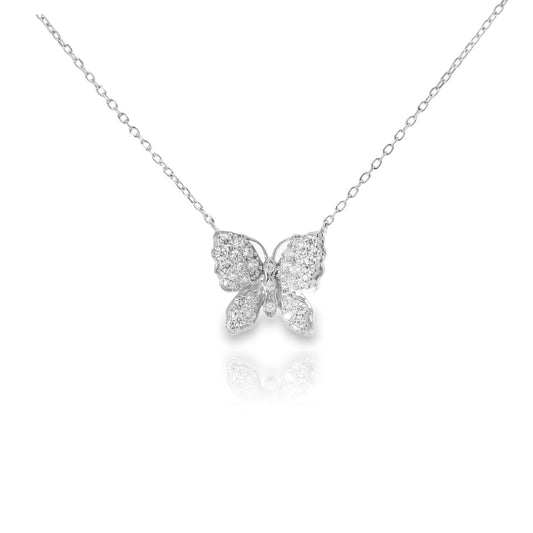 Pave Butterfly 15+3" Necklace - PGN22377