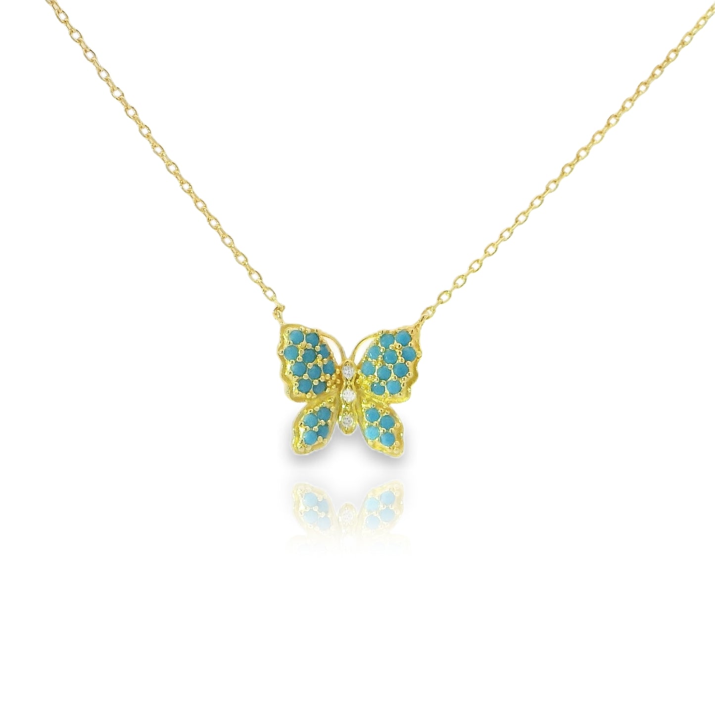 Pave Butterfly 15+3" Necklace - PGN22377