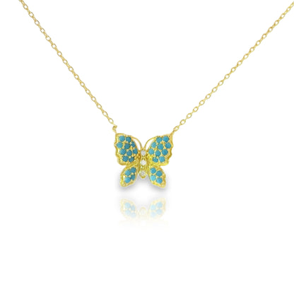 Pave Butterfly 15+3" Necklace - PGN22377